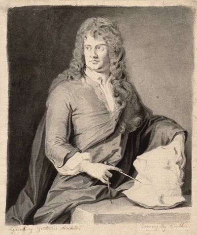 Portrait of Grinling Gibbons by Godfrey Kneller